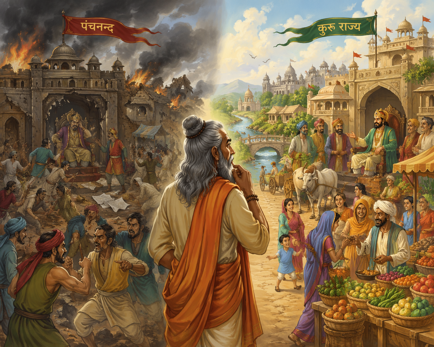Neeti se raj Hindi story for kids