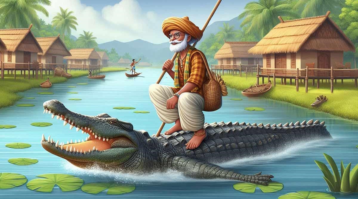 pandit and crocodial