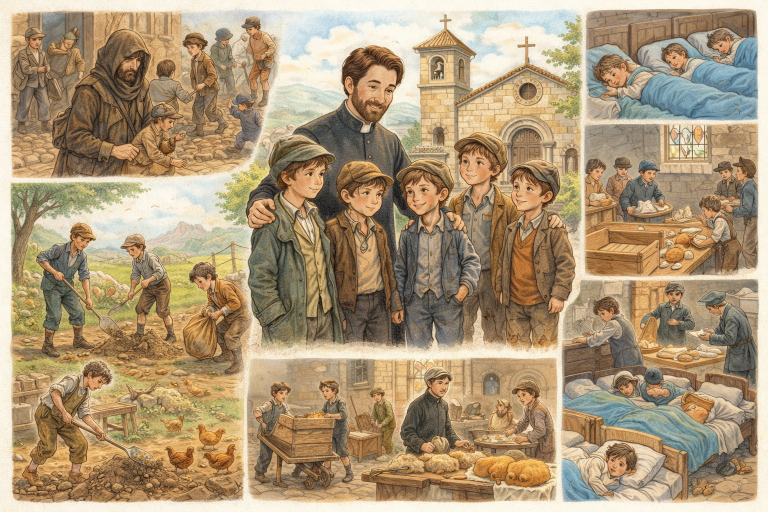 मारिओ बोरेली आवारा लड़कों के साथ 