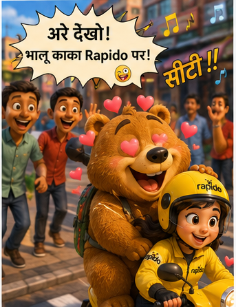 rapido me ghuma jab bhalu_hindi poem for kids