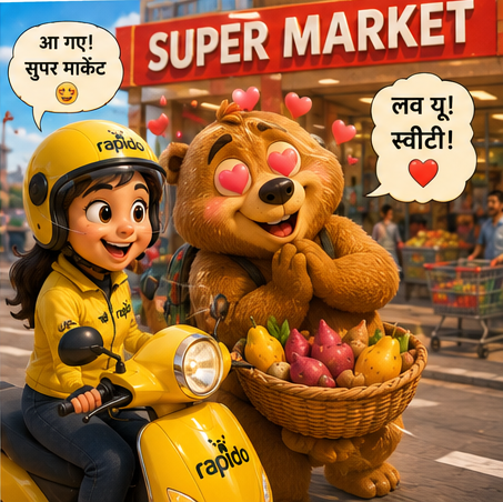 rapido me ghuma jab bhalu_hindi poem for kids