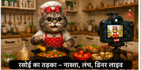 Billi ban gai youtuber _ Cat became a youtuber Hindi poem for kids