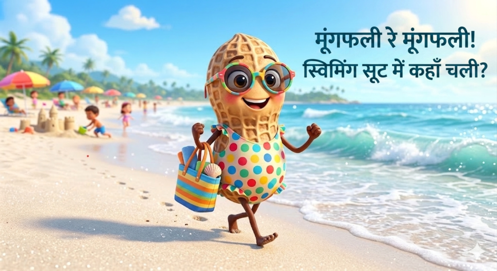 moongfali re moongfali hindi poen for kids मूंगफली रे मूंगफली ! स्विमिंग सूट में कहाँ चली ?