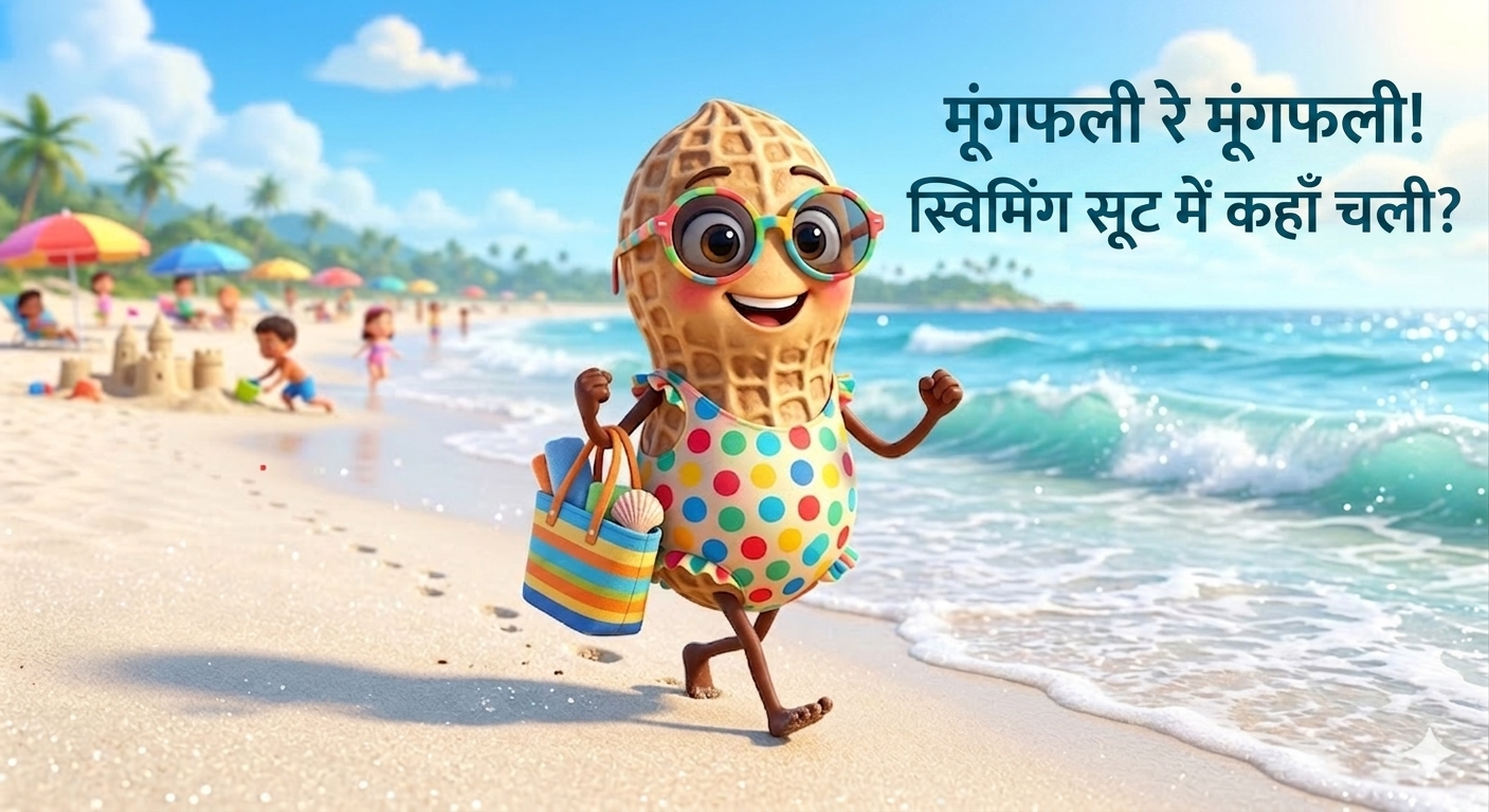 मूंगफली रे मूंगफली – moogfali re moongfali Hindi poem for kids