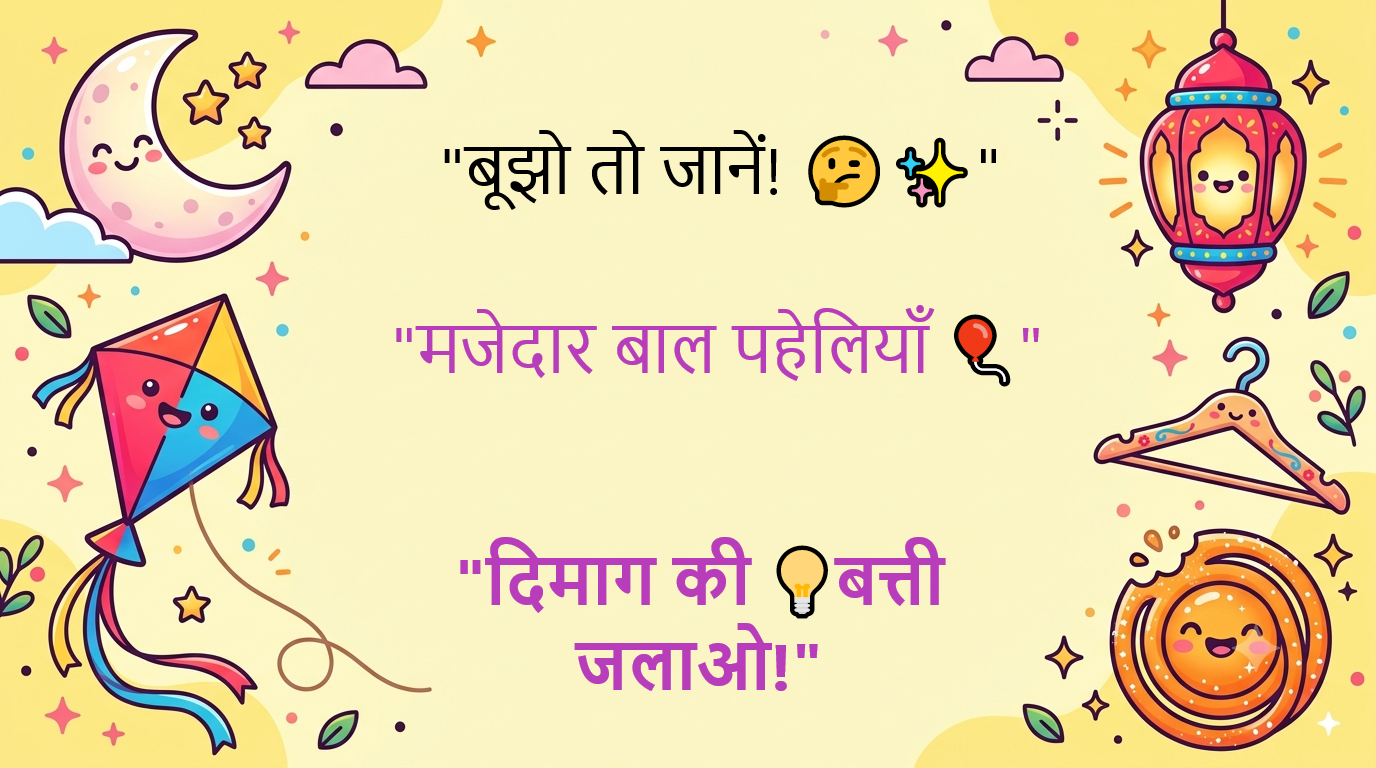 हिंदी पहेलियाँ बच्चों के लिए paheliyan in hindi with answers for kids