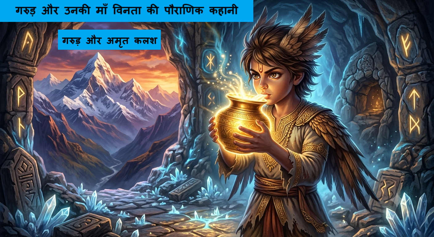 गरुड़ और अमृत कलश: कैसे एक असहाय बालक ने अपनी माँ को कैद से कराया आजाद? (Garuda Ki Kahani)