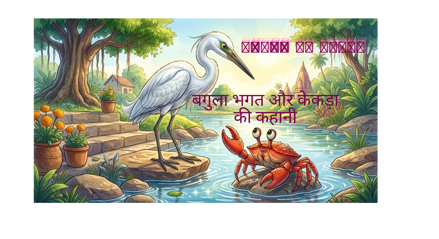 बगुला भगत और केकड़ा की कहानी | Bagula Bhagat Aur Kekda Ki Kahani: पंचतंत्र की प्रसिद्ध बाल कहानी