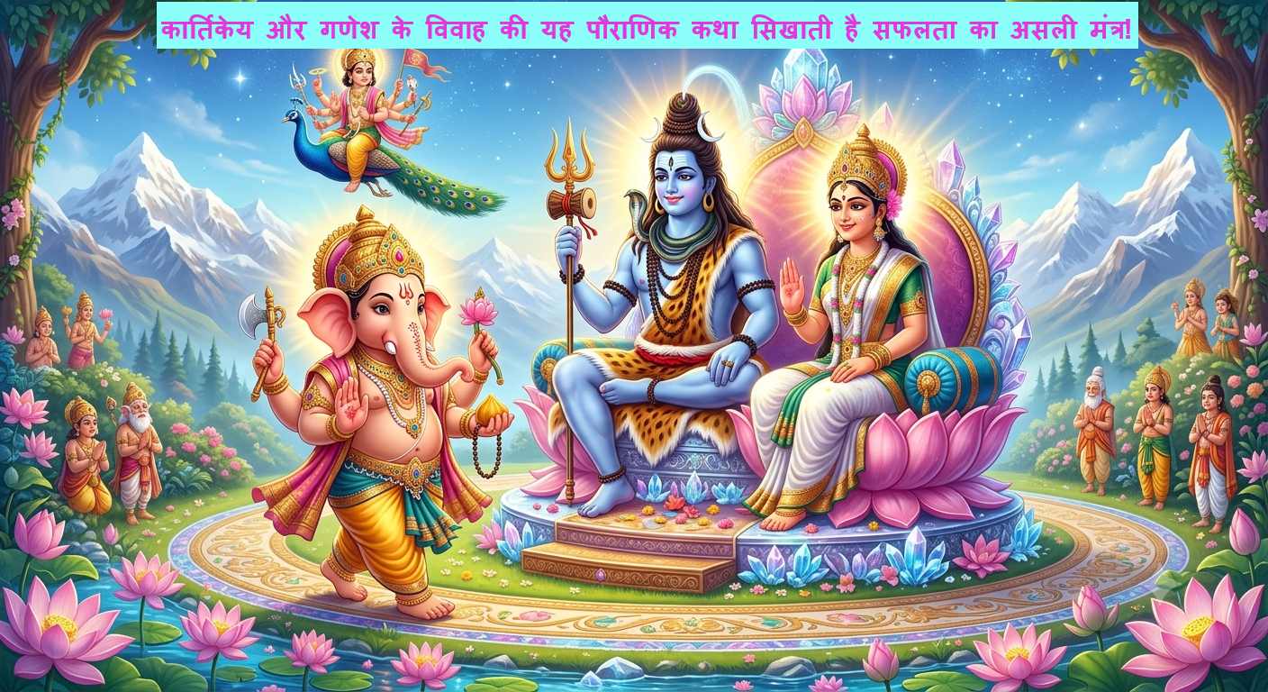 भगवान गणेश की बुद्धिमत्ता: कार्तिकेय और गणेश के विवाह की यह पौराणिक कथा सिखाती है सफलता का असली मंत्र! (Ganesh Ji Ki Kahani)