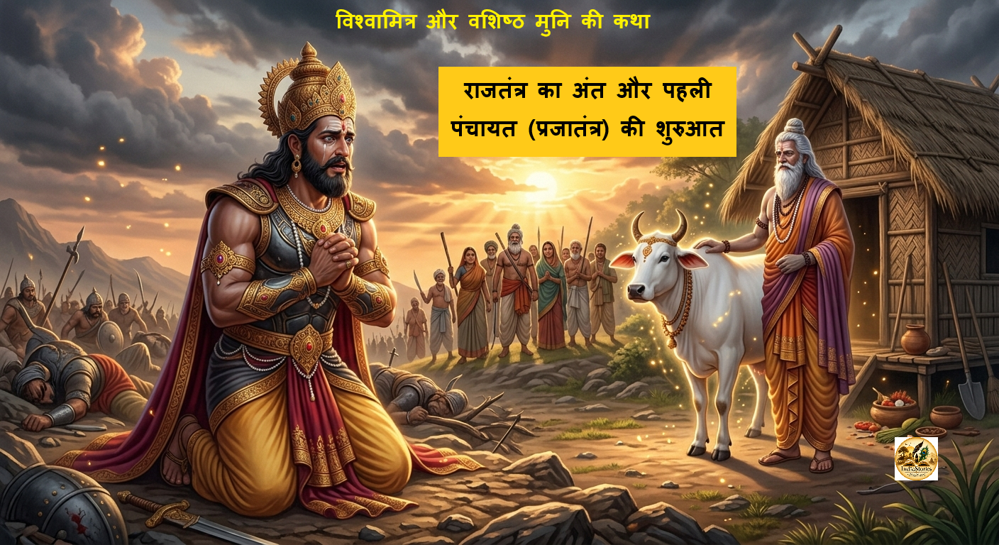 विश्वामित्र और वशिष्ठ मुनि की कथा: नंदिनी गाय का अहंकार, 10 पुत्रों का विनाश और पहली प्रजातंत्र पंचायत का जन्म! (Vishwamitra Aur Vashishtha Ki Kahani)