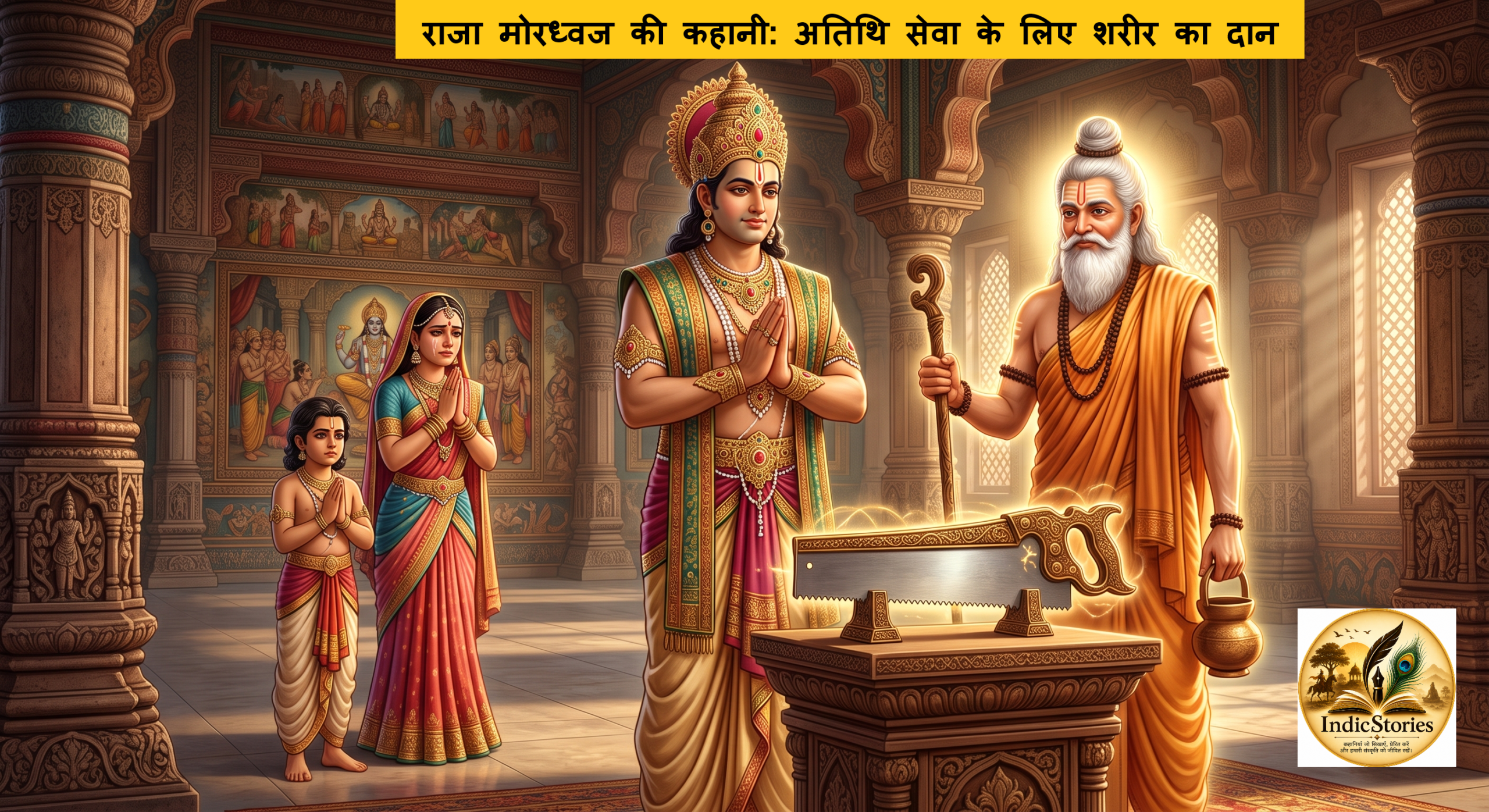 राजा मोरध्वज की अमर कथा: जब अतिथि सेवा के लिए राजा ने पत्नी और पुत्र से चलवा दिया अपने शरीर पर आरा  Raja Mordhwaj Ki Kahani