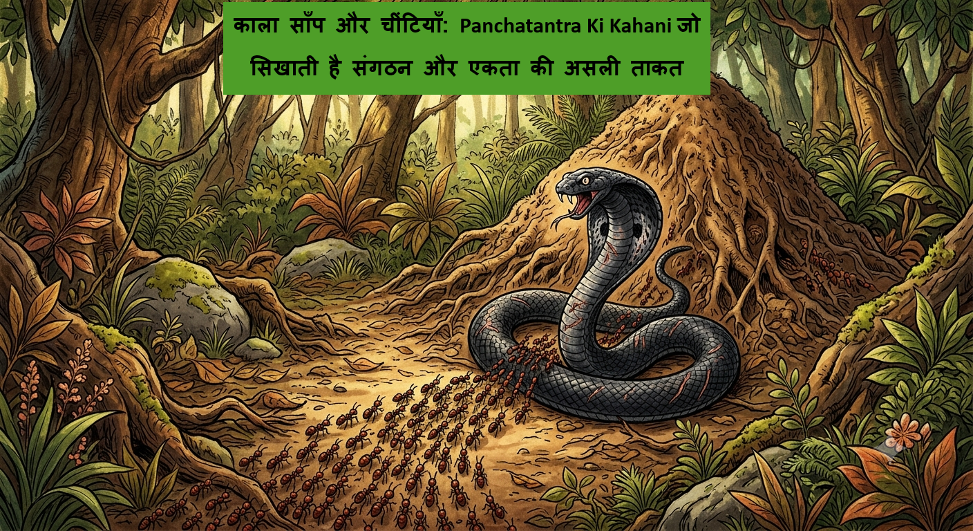 काला साँप और चींटियाँ: Panchatantra Ki Kahani जो सिखाती है संगठन और एकता की असली ताकत
