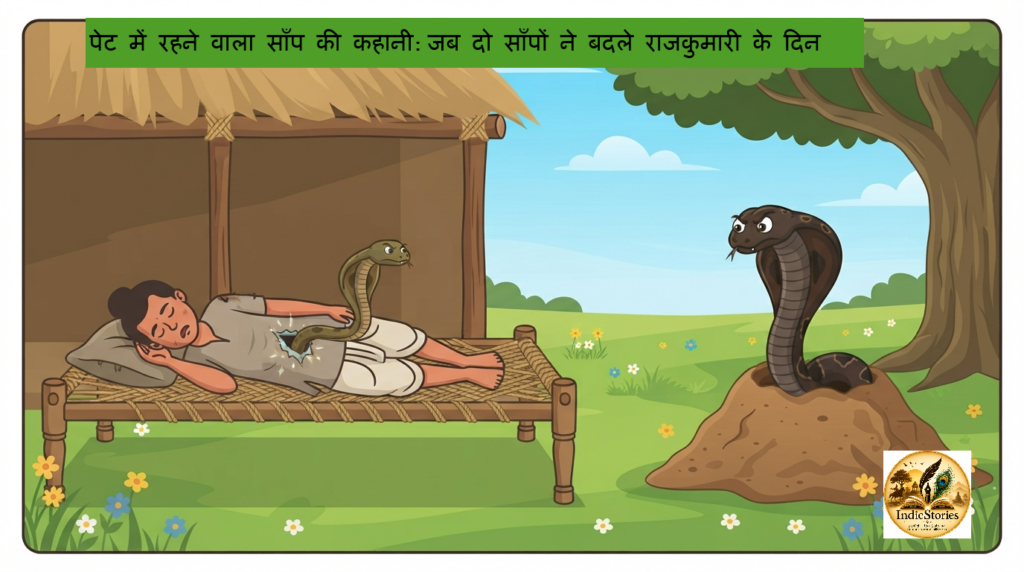 पेट में रहने वाला साँप कहानी: दो साँप आपस में लड़ते हुए फीचर्ड इमेज