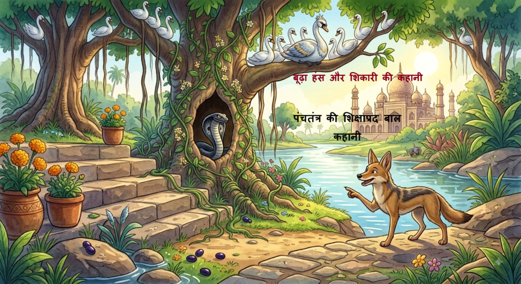 बूढ़ा हंस और शिकारी की कहानी - Budha Hans Aur Shikari Ki Panchatantra Kahani