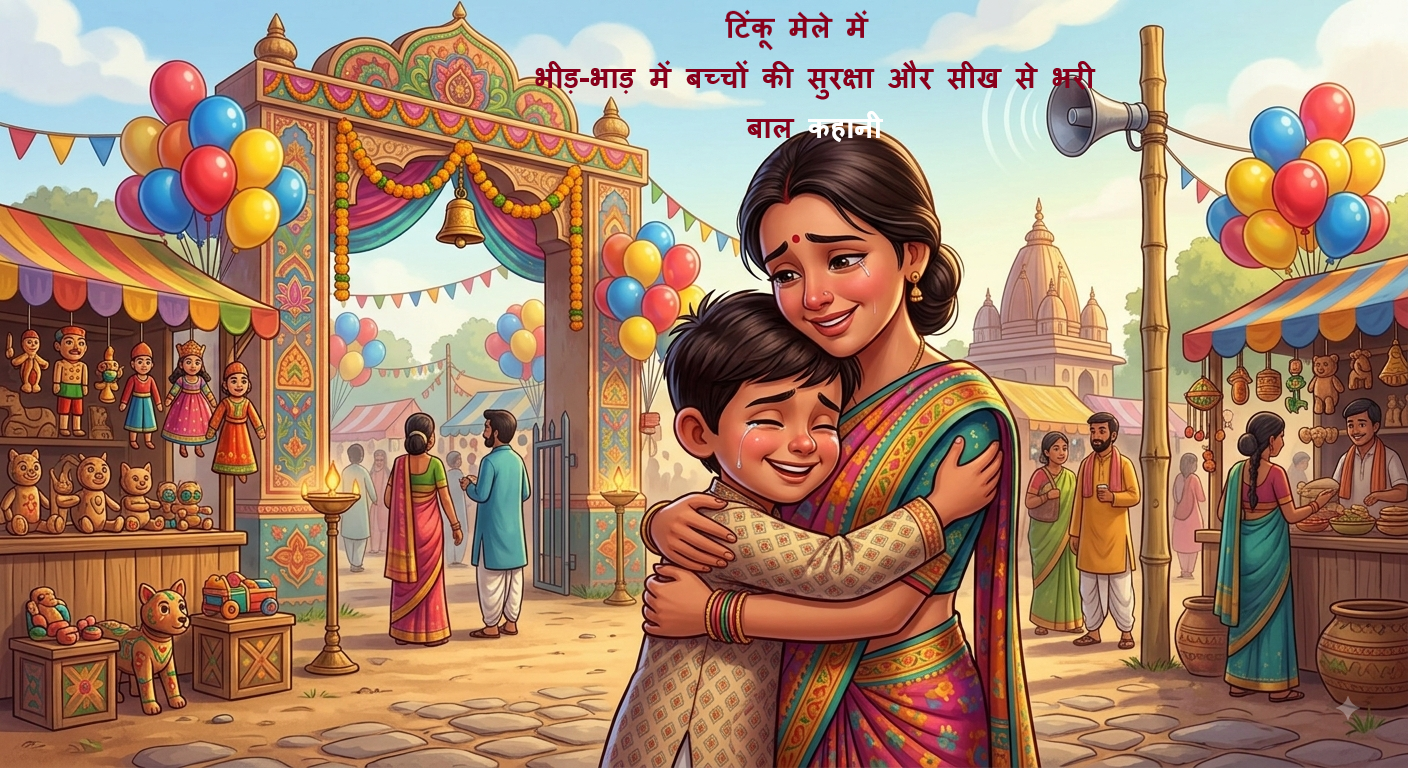 टिंकू मेले में | Tinku Mele Mein Story: भीड़-भाड़ में बच्चों की सुरक्षा और सीख से भरी बाल कहानी